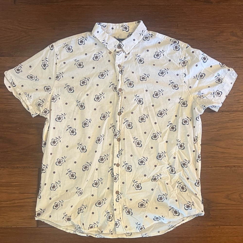 Ben Sherman White Floral Casual Button Down Shirt